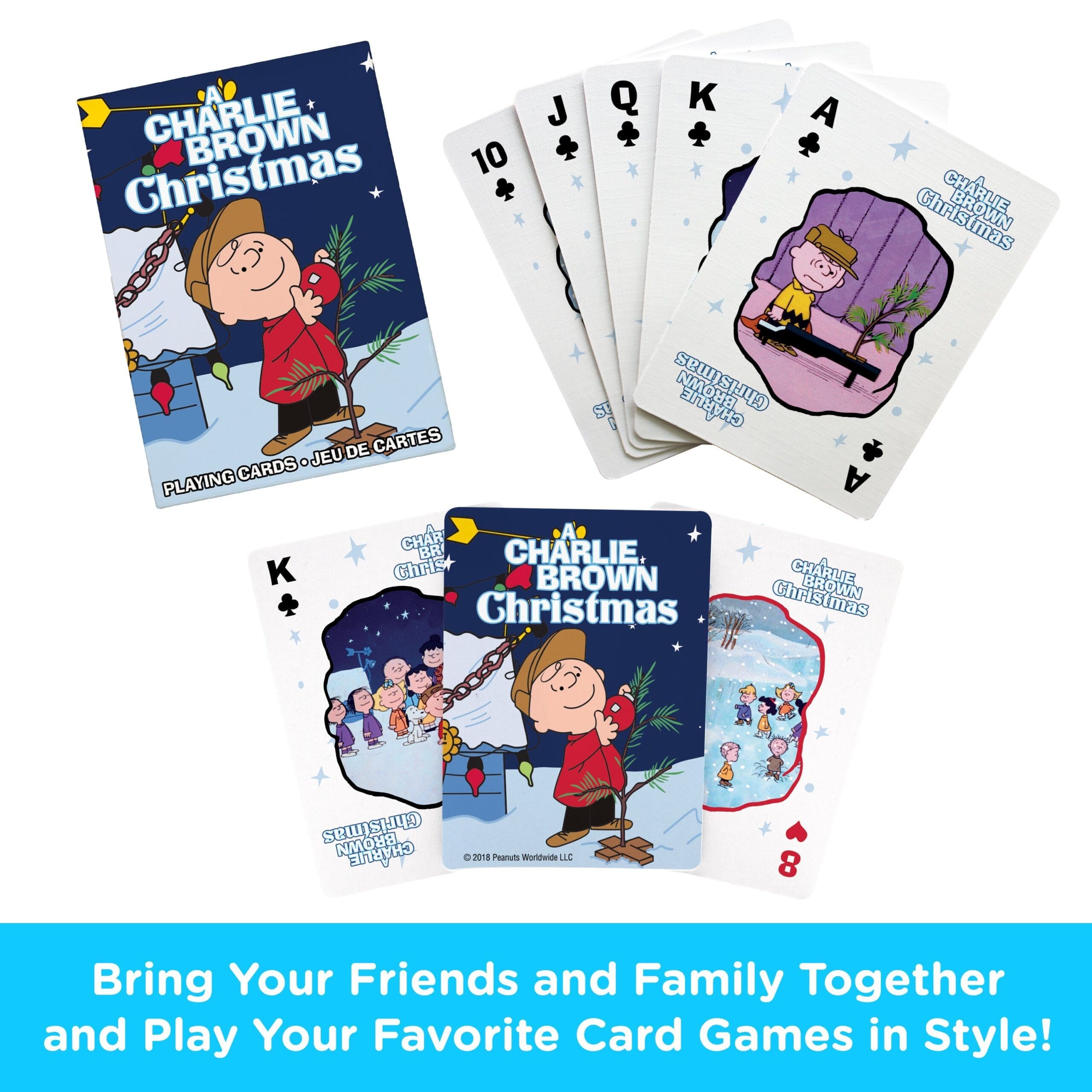 Peanuts Charlie Brown Christmas Playing Cards Nmr