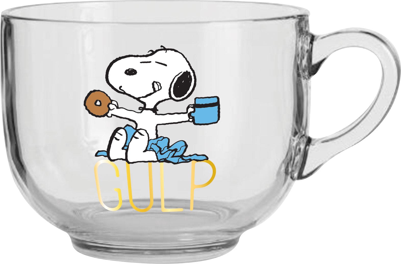 Peanuts Snoopy Gulp Wide Mouth Glass Soup Mug (22oz) - NMR