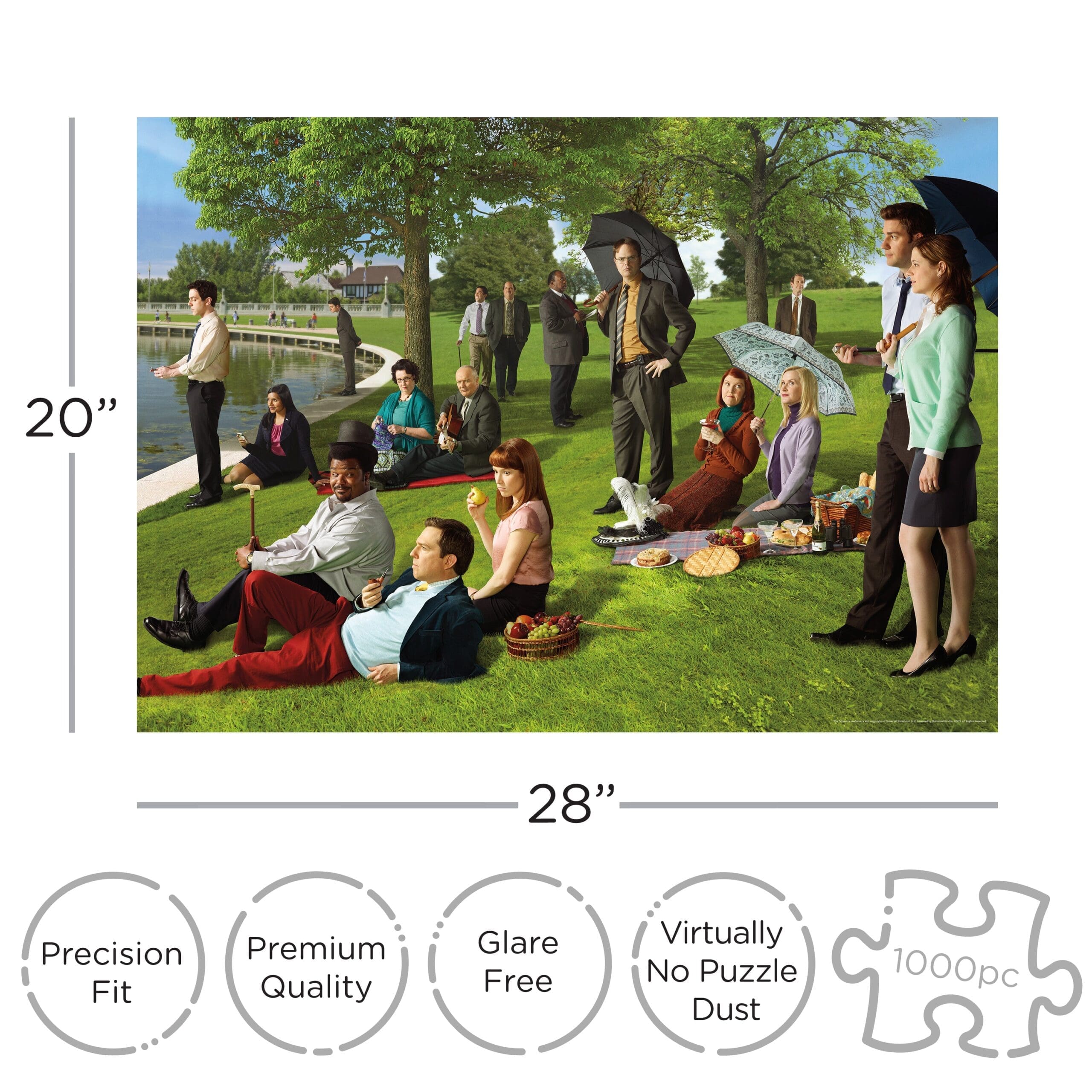 NMR DISTRIBUTION Puzzle 1000 Pezzi The Office Cast - Qualità Premium, Dimensioni 50,8 X 71,1 Cm