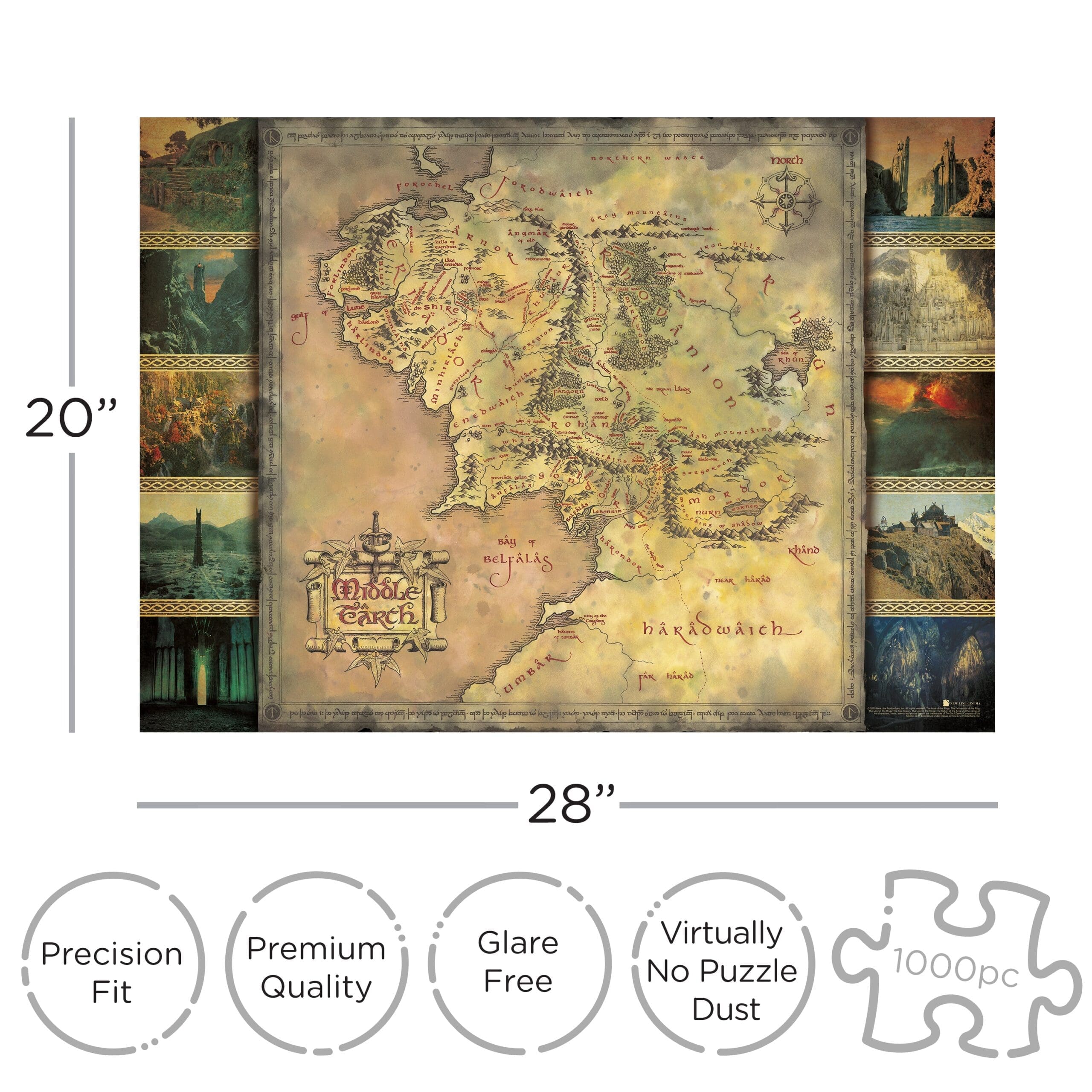 lord of the rings map jigsaw puzzle