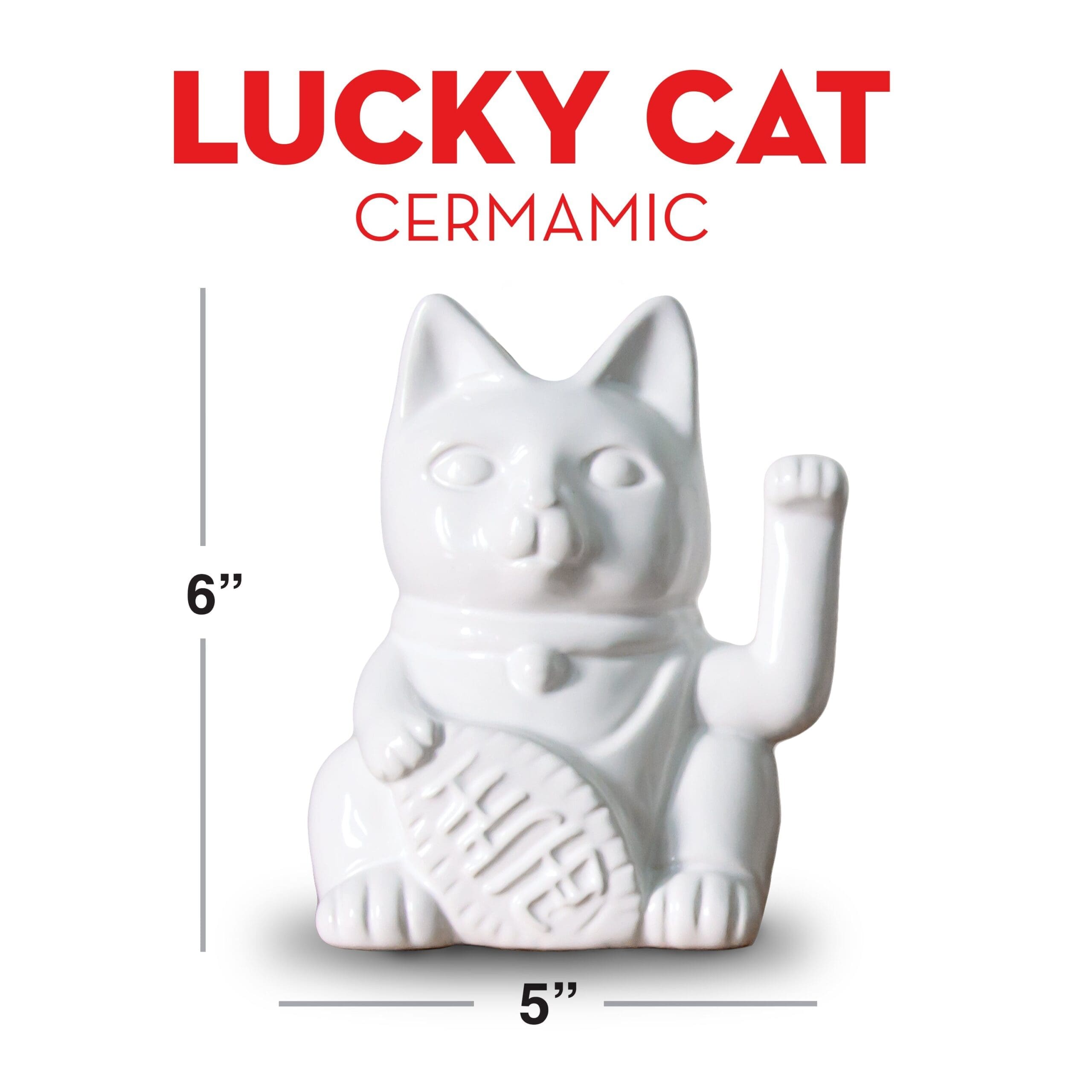 Lucky Cat Ceramic Holder - NMR